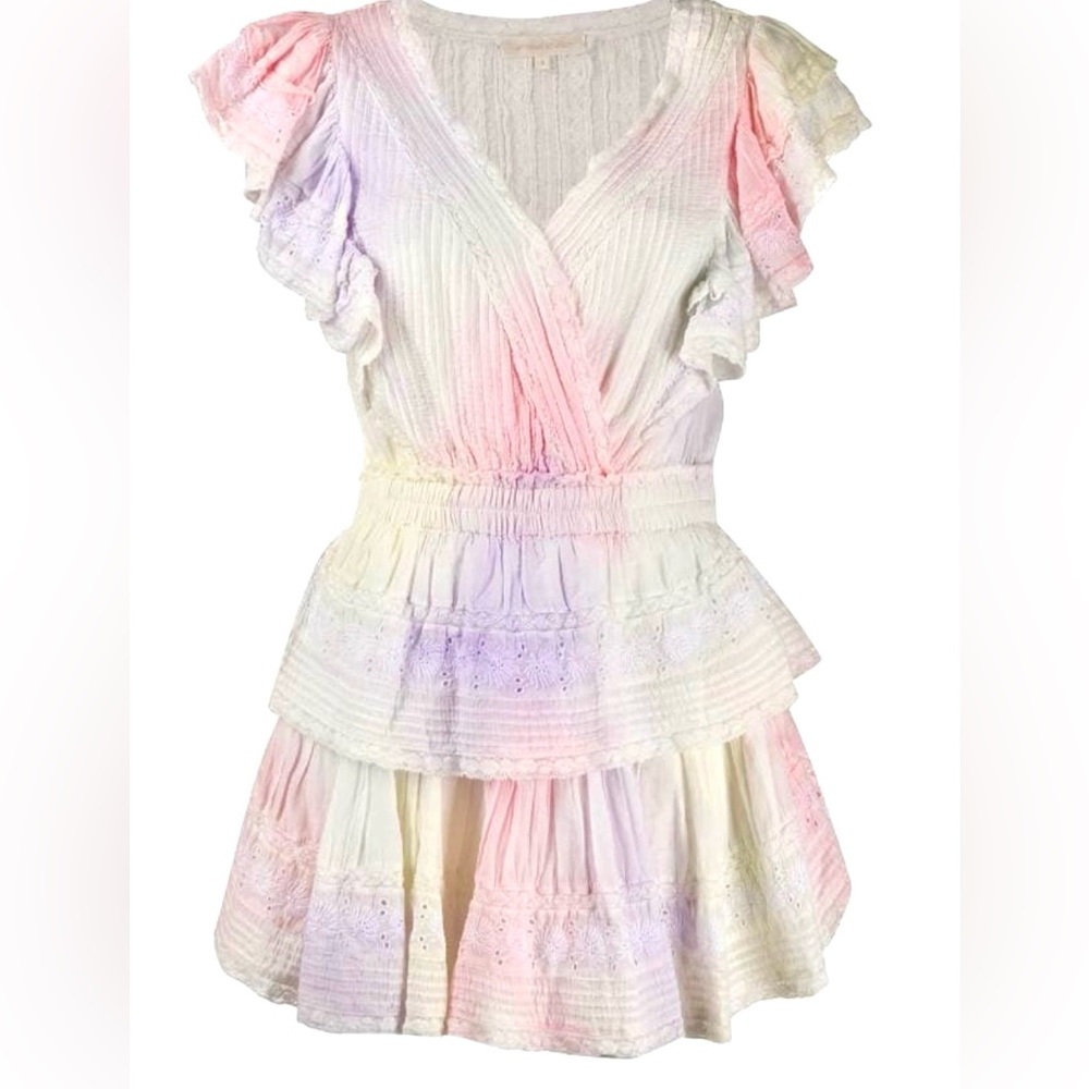 Love Shack Fancy Gwen Rainbow Dress